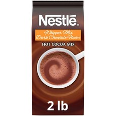 Nestle Hot Cocoa 코코아 파우더 가루 네슬레 핫 초콜릿 믹스 휘핑 다크 맛 대량 2파운드 백, Nestle 핫 코코아 초콜릿 믹스 2파운드 14045, 1개, 1g