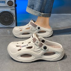 남자 다용도 키높이 통굽 샌들 족저근막 리커버리 무중력 쿠션 샌들 슬리퍼