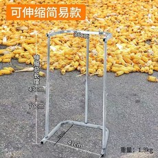 家用加厚鍍鋅鋼管撐袋架 可調高度帶輪剎車 糧食裝袋支撐架, 加厚升級撐袋器不帶輪可伸縮款