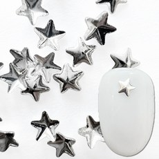 네일참 메탈참 별 실버1 80개입 (865) (쪼꼬미 3mm), 1개, 실버