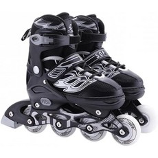 어린이를위한 인라인 스케이트 롤러 스케이트 학생 여학생을위한 남자와 여자를위한 소년 고급 초보자 주니어 조절 식 메쉬 안전 통기성 조용한 조용한 운동 야외 3 색, 블랙, S:160-200mm