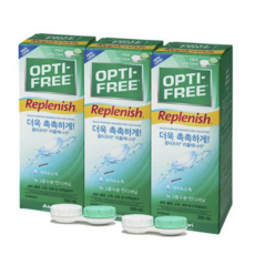 옵티프리 리플레니시 렌즈 세정액 300ml x 3p + 렌즈 케이스 2p 세트, 5세트