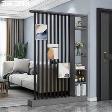 현관 수납 칸막이 스크린 가벽 중문 진열장 아파트 길이80폭24높이202화이트+블랙, 1단, 그레이+흑백 스틸 두꺼운 강화형 길이180 너비24 높