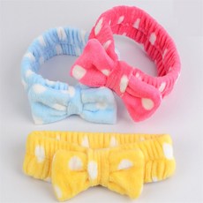 레나셀렉 도트리본 세안헤어밴드 헤어터번