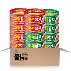사조 / 안심따개 야채참치 100g x 6개 + 고추참치 100g x 6개 세트, 야채참치6개 + 고추참치6개