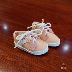 BJD6分娃娃小鞋子 運動皮鞋 板鞋 4色男女衣服配件 bjd娃娃裝飾 diy換裝, 粉紅色, 1個