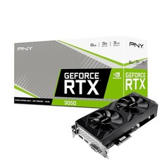 PNY GeForce RTX™ 3050 8GB Verto Dual Fan Graphics Card 8 기가바이트 GDDR5, PNY GeForce RTX™ 3050 8GB Vert