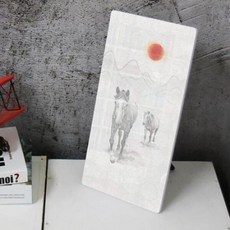 pb666-폼아크릴액자18CmX38Cm_출세의말과일출풍경