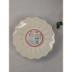 플라워 종이접시 23cm 10개입, 없음, 1개, 10개