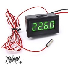0.36 四位元 LED 數位溫度電壓錶頭 PT100 錶頭, 黃色, 1個