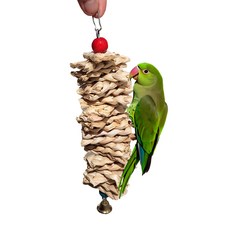 무핑 씹고 뜯는 앵무새 장난감 스윙행어 천연잔디나무 그네 사다리 놀이 운동 놀이터, 중형, 1개