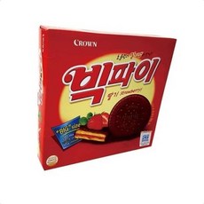 어린이간식 달콤함 빅파이 초코맛 초코과자 온가족간식 크라운빅파이 달콤한과자 디저트, 1, 216g