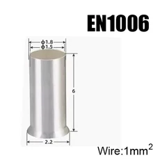 쿠쿠스토어 EN 구리 전선 비절연 베어 슬리브 관형 크림프 커넥터 튜브 코드 페룰 케이블 러그 압착 단자, 01 Copper, 39 400Pieces EN100