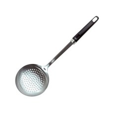 스텐 두꺼운 롱 스키머 37.5cm 타공 그물 튀김 국자 뜰채 건지기