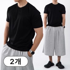 1+1 쿨링 메쉬 남자머슬핏반팔 기능성반팔티 흰색면티