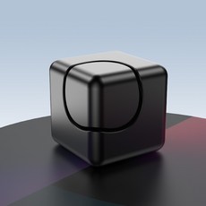 헤일리마켓 피젯큐브 스피너 자이로스코프 회전 피젯토이 키덜트 스트레스 해소, 블랙, 1개