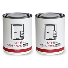 하우홈 노루 방문가구용 수성페인트 화이트 1L, 화이트(WHITE), 2개