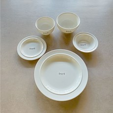 시라쿠스 메이플 1인 세트 5p 화이트 그릇세트, 1개