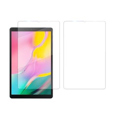 [1+1] 갤럭시탭A 10.1 2019 호환 강화유리 보호필름 1+1=2매 SM-T510 T515 T515N, 강화유리 보호필름2장, 2개