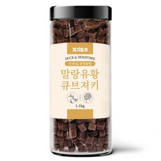 개기월식 말랑 유황 큐브 져키 강아지 간식, 오리+천연벌꿀, 1.1kg, 1개