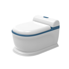 加利寶貝 兒童仿真馬桶 時尚簡約設計 寶寶如廁訓練便器 安全材質防滑, 深海藍,PP硬墊