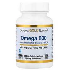 CGN 캘리포니아골드뉴트리션 오메가800 30정 피쉬오일 EPA DHA 1000mg 알티지 오메가3, 1개