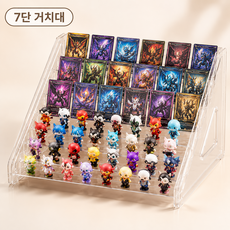 타본 7단 투명 디스플레이 거치대 포켓몬카드 호환 가챠 피규어 아크릴 진열대, 1개