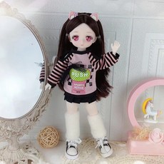 30公分二次元少女漫畫臉換裝娃娃 - 兒童玩具玩偶小公主芭比娃娃 女孩生日禮物, 1個, 朵拉,單買衣服（沒有娃娃）無其他