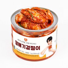 셰프애찬 국산 알배기 배추 겉절이 캔, 1개, 1kg
