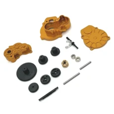 RC 자동차 부품 금속 업그레이드 FMS 1/24 FCX24 XQ 크러셔 시보레 원격 제어 액세서리에 맞는 듀얼 스피드, 03 노란색