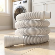 세탁기 배수호스 1.5mm 자율 사이즈 재단 높은 호환성 (고급형), 1개, 화이트