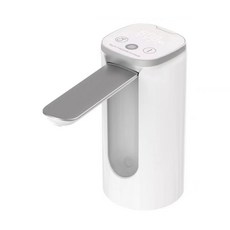 露營中毒本鋪 電動飲水器 自動折疊抽水器 電動抽水機 桶裝水 戶外一鍵出水, 白色, 1個