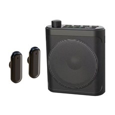 엔플로 강의용 핀 마이크 + 스피커 일체형 무선 블루투스 휴대용, 블랙, 핀 마이크+스피커 일체형