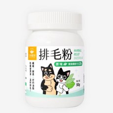 GuoShi寵物 汪喵星球 汪喵排毛粉 50g 天然植物纖維 日本酵素 吐毛球 便秘, 1個
