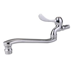 長柄自由栓 27cm 加長出水嘴 單把手 自由栓 廚房龍頭 壁式龍頭, 1個, B-長柄自由栓+萬向頭