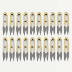 미싱 쪽가위 봉제 재봉 재단 바느질 실밥제거 양손사용 가위, 20개, 골드+실버