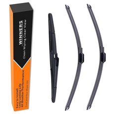 WINNERS 2024 2025 2026 스바루 크로스트릭 및 임프레자용 윈드실드 와이퍼 블레이드 - 66cm(26인치)+40.6cm(16인치) 전면 + 35.6cm(14인치)