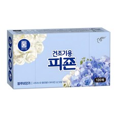 피죤 건조기용 시트 섬유유연제 블루비앙카 본품, 120개입, 1개
