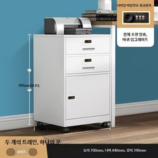 보관함 철제 사무실용 이동형 서랍형 파일수납 캐비닛, 5_화이트이중출입캐비닛 1.4mm
