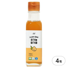잼먹 유기농 저온압착 통참깨 이유식 참기름, 참깨, 119ml, 4개