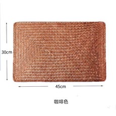 MMMH 日式草編隔熱墊 30x45cm, 咖色, 1個