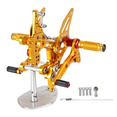 Kawasaki Ninja ZX10R /ABS 2021-2023 專用 CNC 腳踏後移組 - 極限超快感，提升操控靈敏度, 1個, 金色