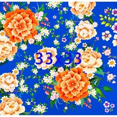 蝶谷巴特餐巾紙 藍色花布, 1個, 33x33 大圖