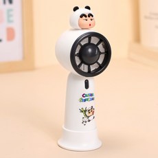 짱구는못말려 PXO 미니 선풍기 USB 충전식 휴대용 핸디형 선풍기 사무실 책상용, 블랙
