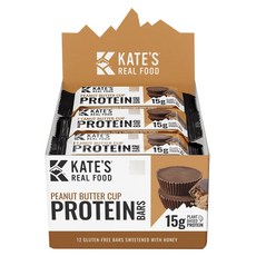 Kate's Real Food 蛋白棒花生醬杯裝（12 支）, 1個, 744克