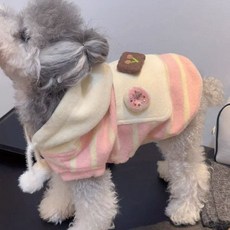 寵物連帽衛衣 冬季保暖 粉色甜心, 1個, 粉色甜心,M 胸40背30約2.5-3.0公斤左右