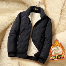 冬季男士加絨加厚保暖防水寬鬆休閒大碼羊羔絨棉衣外套