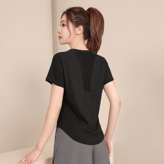 NEW 여름 여자 티셔츠 스포츠 티셔츠 반팔티 필라테스복 라운드티셔츠 냉감티셔츠 폴로 등산 요가복상의 메쉬 S-2XL
