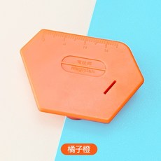 魔法師多邊形強磁定規縫紉機通用擋邊定位帶刻度縫紉配件，台灣出貨，精準定位，多角度適用，強力磁鐵吸附, 橘子橙, 1個
