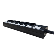 아이벨류 국산 과부하차단 개별전원 멀티탭 블랙&화이트 6구, 1개, 1.5m